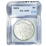 1925-S Silver Peace Dollar ICG AU50