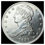 1838 Silver Half Dollar CLOSELY UNCIRCULATED