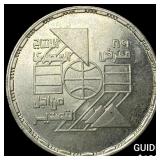 1410[1989] Egypt Silver 5 Pounds KM 687