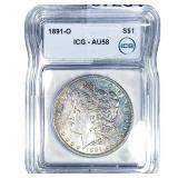 1891-O Morgan Silver Dollar ICG AU58