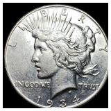 1934 Silver Peace Dollar CLOSELY UNCIRCULATED