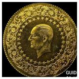 1969 Turkey Gold 100 Kurush .2068 AGW KM 872