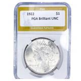 1922 Silver Peace Dollar PGA Brilliant UNC