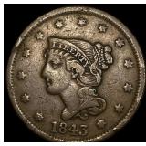 1843 Braided Hair Large Cent NEARLY UNCIRCULATED
