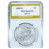 1899-O Morgan Silver Dollar PGA Genuine Micro O