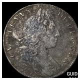 1691 Great Britain SIlver 1/2 Penny