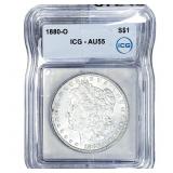 1880-O Morgan Silver Dollar ICG AU55