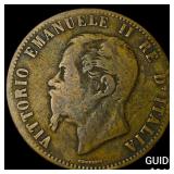 1867 Italy 10 Centesimi