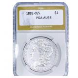 1882-O/S Morgan Silver Dollar PGA AU58