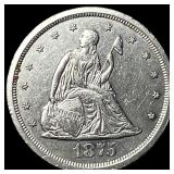1875-S Silver Twenty Cents CLOSELY UNCIRCULATED