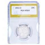 1911-D Barber Quarter PGA MS64