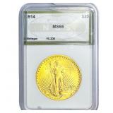 1914 $20 Gold Double Eagle NGS MS66