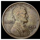 1914-D Lincoln Wheat Cent LIGHTLY CIRCULATED