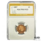 1887 Indian Head Cent PGA PR64 Red