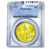 1924 $20 Gold Double Eagle PCGS MS62