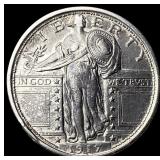 1917 Type 1 Standing Liberty Quarter NEARLY UNCIRC