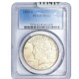 1928-S Silver Peace Dollar PCGS MS63