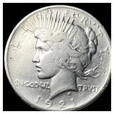 1921 Silver Peace Dollar NEARLY UNCIRCULATED