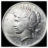 1921 Silver Peace Dollar CLOSELY UNCIRCULATED