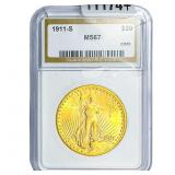 1911-S $20 Gold Double Eagle NGS MS67