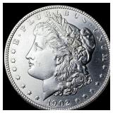 1902 Morgan Silver Dollar NEARLY UNCIRCULATED