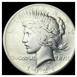 1921 Silver Peace Dollar NEARLY UNCIRCULATED