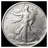 1918-S Silver Walking Liberty Half Dollar NEARLY U