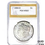 1904-O Morgan Silver Dollar PGA MS63