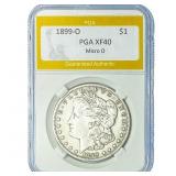 1899-O Morgan Silver Dollar PGA XF40 Micro O