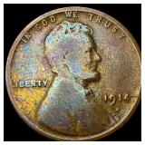 1914-D Lincoln Wheat Cent LIGHTLY CIRCULATED