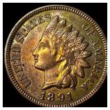 1891 Indian Head Cent CLOSELY UNCIRCULATED
