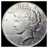1934-S Silver Peace Dollar NEARLY UNCIRCULATED