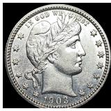 1903 Barber Silver Quarter CLOSELY UNCIRCULATED