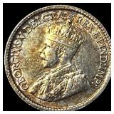 1915 Canada Silver 5 Cents CLOSELY UNCIRCULATED