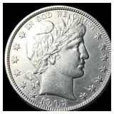 1907 Barber Half Dollar CLOSELY UNCIRCULATED
