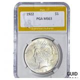 1922 Silver Peace Dollar PGA MS63