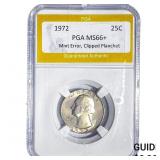 1972 Washington Silver Quarter PGA MS66+ Mint Erro
