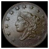1830 Coronet Head Large Cent CLOSELY UNCIRCULATED