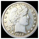 1914 Barber Quarter LIGHTLY CIRCULATED