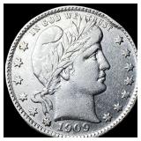 1909-D Silver Barber Quarter NEARLY UNCIRCULATED