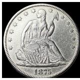 1875-CC Silver Half Dollar HIGH GRADE
