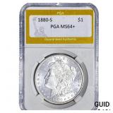1880-S Morgan Silver Dollar PGA MS64+