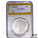 1883-O Morgan Silver Dollar PGA MS63