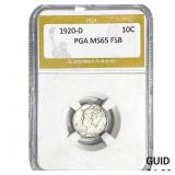 1920-D Mercury Silver Dime PGA MS65 FSB