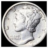 1918-S Silver Mercury Dime CLOSELY UNCIRCULATED