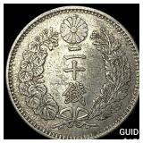 Yr. 9(1876) Japan Silver 20 Sen