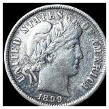 1899 Silver Barber Dime NEARLY UNCIRCULATED