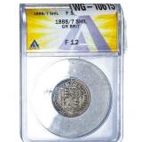 1888/7 Great Britain Silver 1 Shilling ANACS F12
