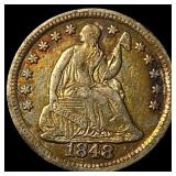 1848 Seated Liberty Half Dime NEARLY UNCIRCULATED