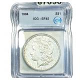 1904 Morgan Silver Dollar ICG EF45